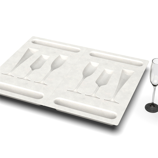 Vente en gros de pâte moulée de verres à pied personnalisés