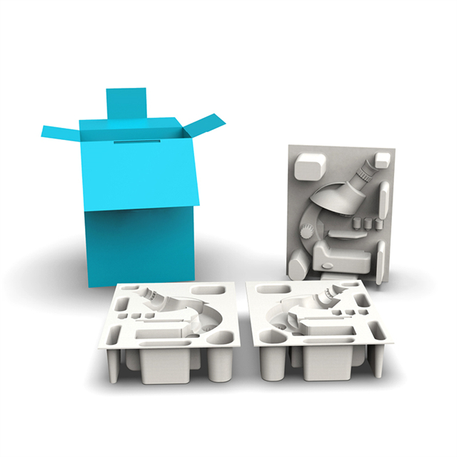 Emballage en pâte moulée sur mesure pour dispositifs médicaux