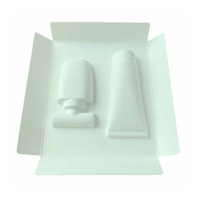 Vente en gros de plateau de pulpe moulé par presse humide de beauté personnalisée